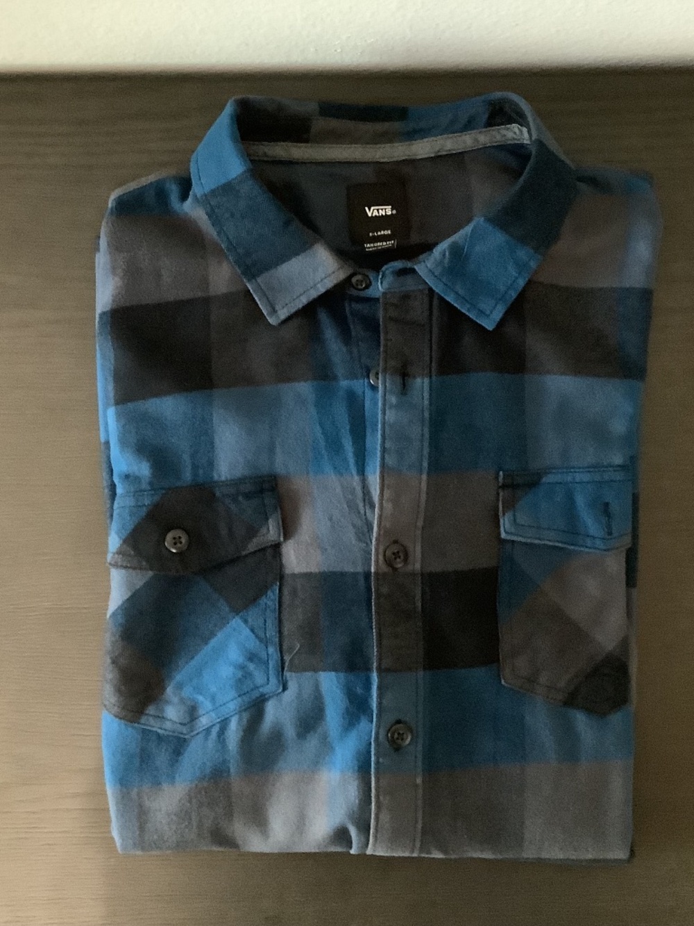 NWT Men's Vans Off The Wall Classic Fit Hixon IV Button-Up Jacket Size X-L Blue